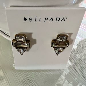 Silpada K&R Crystal Clear Brass Studs